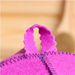 Шапка для бани и сауны «Классическая», полиэфир, сиреневая, «Добропаровъ»