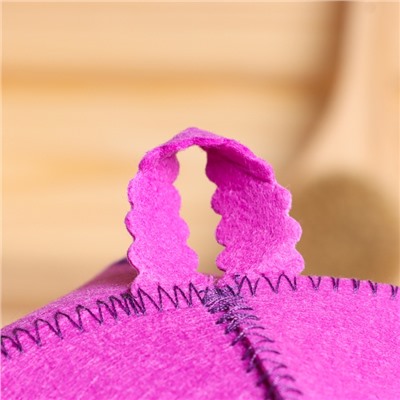 Шапка для бани и сауны «Классическая», полиэфир, сиреневая, «Добропаровъ»