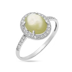 Кольцо, перламутр зеленый, СПН4202