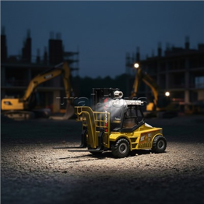 Машина "Вилочный погрузчик с прицепом" 1:43  (свет,звук) в коробке