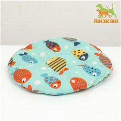 Коврик для животных (хлопковый наполнитель), 38 см, с рыбками