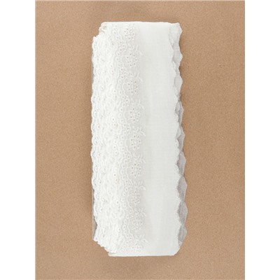 Кружево шитьё, 65 мм, 13.7±1 м, белое