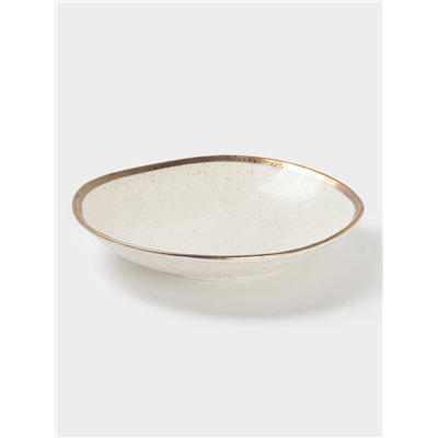 Блюдо фарфоровое сервировочное Magistro Poursephona, d=24 см, бежевый