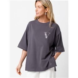 Футболка свободного кроя с авторским принтом