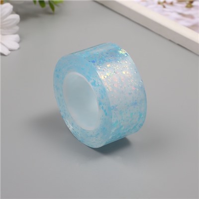 Клейкая нано-лента декоративная силикон «Сияние. Голубой», 3 см, дл. 3 м, 6.8×6.8×3 см