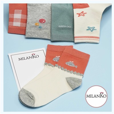 Детские хлопковые носки  (Узор 14) MilanKo D-222
