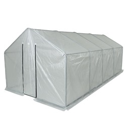 Теплица, 4.9×2.45×2.1 м, оцинкованный металл, профиль d=25 мм, чехол из армированной плёнки 120 мкм
