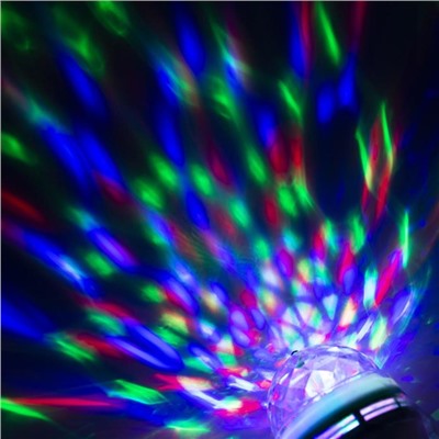 Лампа «Диско-шар», 8 см, Е27, свечение RGB