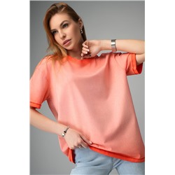 Женская футболка оверсайз с эффектом градиент Happyfox