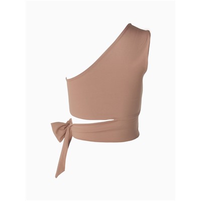 Топ с завязкой на талии женский MINAKU : Casual Collection, бежевый, размер 48