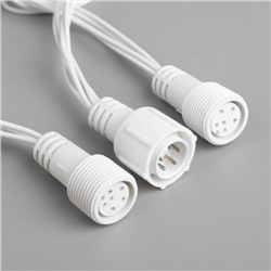 УЦЕНКА Гирлянда «Водопад» 2×1.5 м, IP44, УМС, белая нить, 400 LED, 220 В, 8 режимов, свечение белое