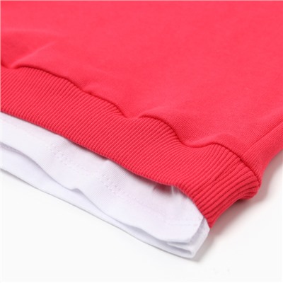 Комплект детский (свитшот, брюки) MINAKU, рост 68-74 см, малиновый