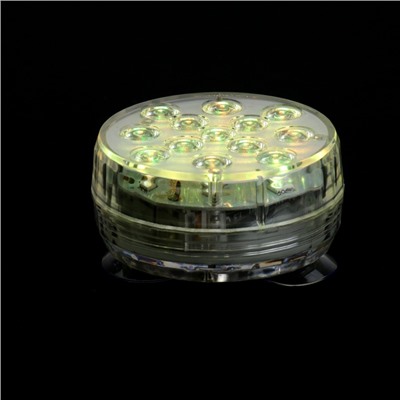 Светильник подводный с ПДУ, 13 LED, 4 Вт, IP68, RGB, таймер, от батареек 3*AAA (не в компл.)