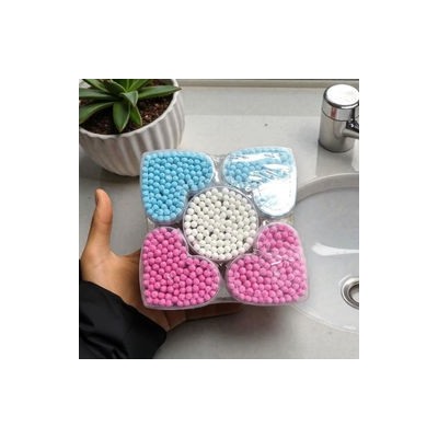 Ватные палочки бамбуковые, цветные, 500 шт