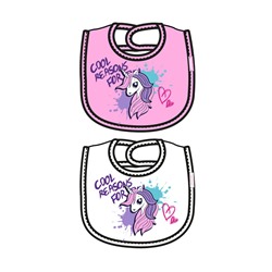 Нагрудник детский трикотажный для девочек, 2 шт в комплекте