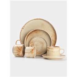 Салатник Magistro Organic brown, 1.35 л, d=20.7 см, фарфор, бежевый