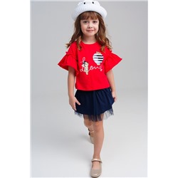 Фуфайка трикотажная для девочек (футболка) PLAYTODAY, 1122501