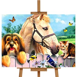 Набор для рисования "Картина по номерам 50х40 см. Домашние животные"