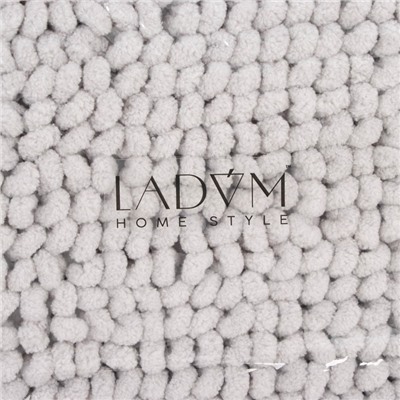Коврик для дома LaDо́m, букли, плотность 1100 г, 50×80 см, серый