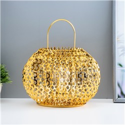 Ночник «Деки» LED от батареек 2хААА золото 19×19×17 см RISALUX