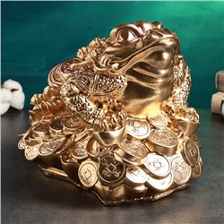 Копилка для денег «Жаба на деньгах», гипс, большая, 25×34×20 см