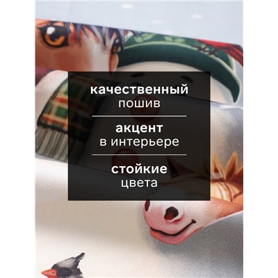 Набор кухонных полотенец «Этель. Лошадки», новогодний, 4 шт., 34×60 см