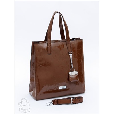 Сумка женская кожаная 91147SP brown Velina Fabbaino-Safenta в Новосибирске