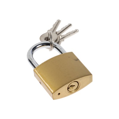 УЦЕНКА Замок навесной тип 14, 36х60 мм, 3 ключа