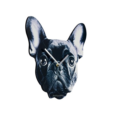 Часы настенные Gabi, французский бульдог, интерьерные, плавный ход, d=33.5 см