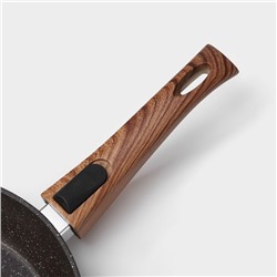 Сковорода Magistro Granit, d=26 см, съёмная ручка soft-touch, антипригарное покрытие, индукция, кованый алюминий, чёрная