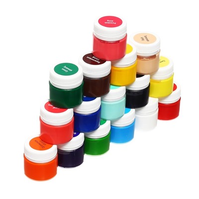 Краска по ткани, набор 16 цветов × 15 мл, ЗХК «Я - Художник!», акриловая на водной основе (228411819)