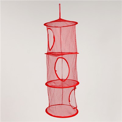 Корзина подвесная для игрушек, 3 секции, 27×27×70 см, МИКС
