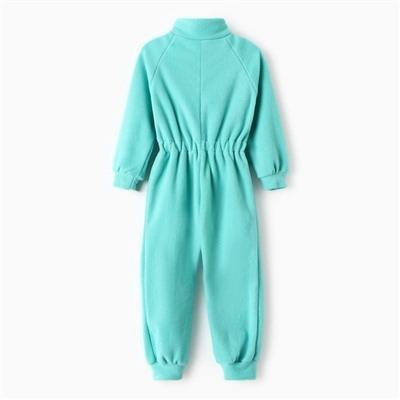 Комбинезон детский, воротник-стойка, мятный, рост 92-98 см