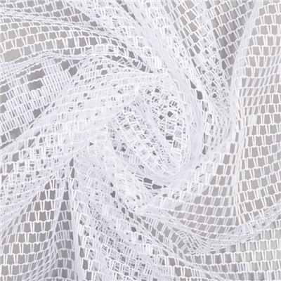 Тюль на кухню без шторной ленты 170×170 см, цвет белый, 100% полиэстер