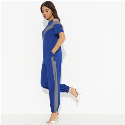 Брючный комплект из трикотажа, Нешуточная конкуренция (blue, 2 в 1)