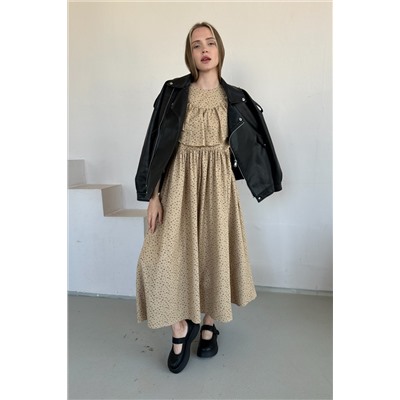 Платье женское  STREET074/03/Бежевый, бордовый