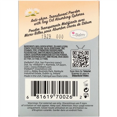 theBalm Cosmetics, Sexy Mama, Anti-Shine Translucent Powder, 0.25 oz (7.08 g)
