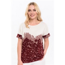 Туника  3173/04/Бордовый, бежевый
