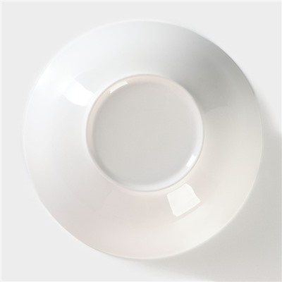 Тарелка суповая «Аврора», 600 мл, d=18 см, фарфор, белая