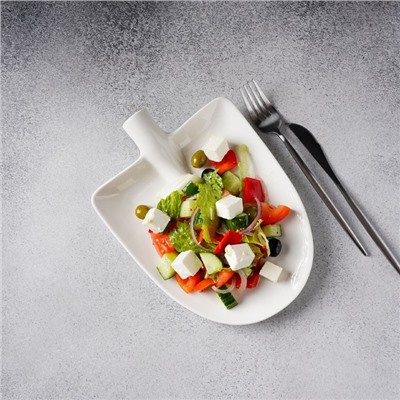 УЦЕНКА Блюдо фарфоровое Magistro «Бланш», 24×18×4.5 см, цвет белый