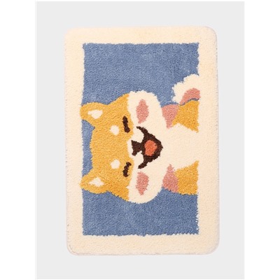 Коврик Доляна «Корги», 40×60 см, микрофибра, синий