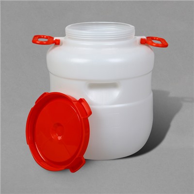 Фляга пищевая, 30 л, горловина 19.5 см, 2 ручки, белая