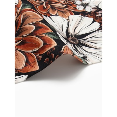 Набор салфеток с декоративными кольцами «Этель» Meadow flower, 40×40 см - 4 шт., 100% хлопок, саржа