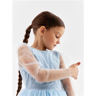 Платье нарядное для девочки MINAKU: PartyDress, рост 104-110 см, голубое