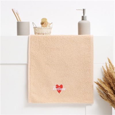 Полотенце махровое «Этель. Бабушка», 35×50±5 см, хлопок 100%, бежевое