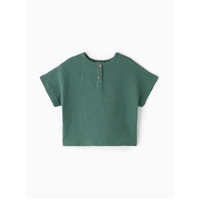 Рубашка Крошка Я «Муслин», рост 68, зеленая