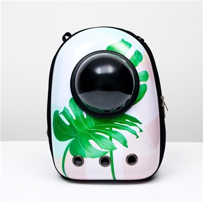 Рюкзак для переноски кошек и собак «Лист», 32×25×42 см, с окном