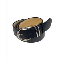 Ремень женский  из искусственной кожи, цвет черный