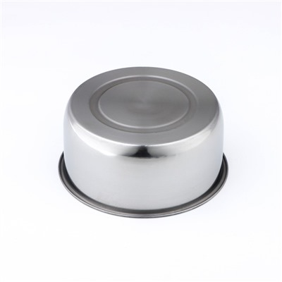 Набор мисок из нержавеющей стали с крышками 3 шт.: 0.75 л, 1 л, 1.45 л, d=15 см, d=16.5 см, 18.5 см