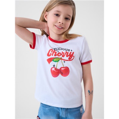 Фуфайка трикотажная для девочек (футболка)